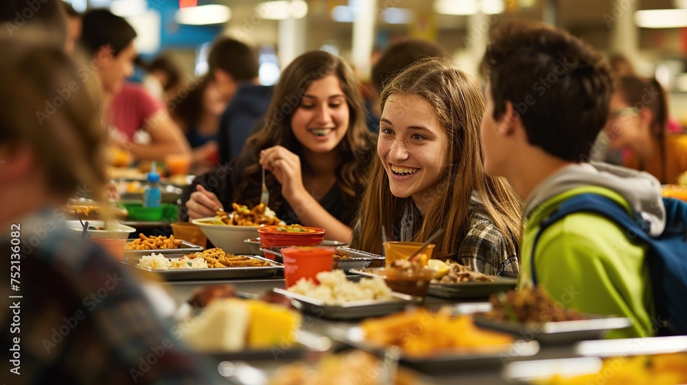 Joyful moment as students eat together, fostering camaraderie and friendship in a shared meal. Joyful moment as students eat together, fostering camaraderie and friendship in a shared meal.