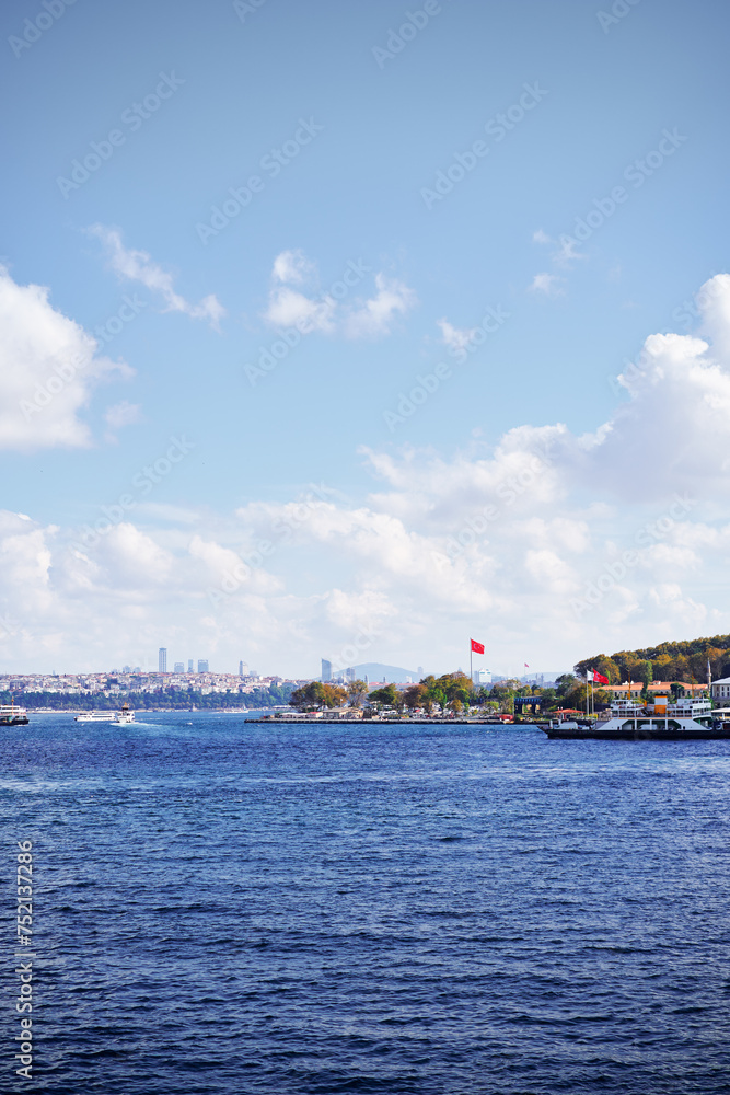 Istanbul, Turkey. Bosphorus. Scenic Turkish travel background.