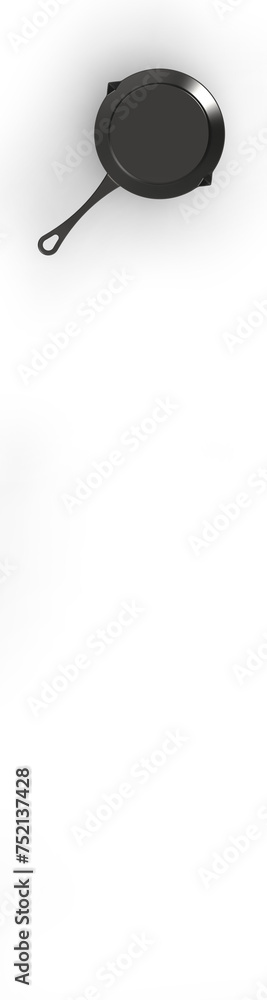 pot with a handle made of black metal on a white background. close-up. cooking device. 3d image. 3d rendering. Vertical image. Vertical banner for insertion into site. pot with a handle made of black metal on a white background. close-up. cooking device. 3d image. 3d rendering. Vertical image. Vertical banner for insertion into site.