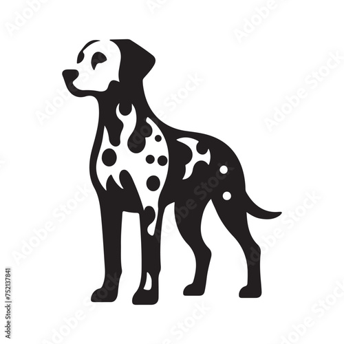 Silhouette of a Dalmatian Dog
