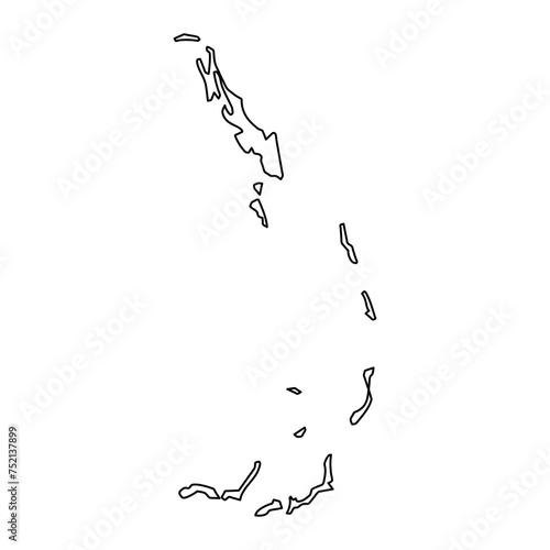 Berry Islands map, administrative division of Bahamas. Vector illustration.