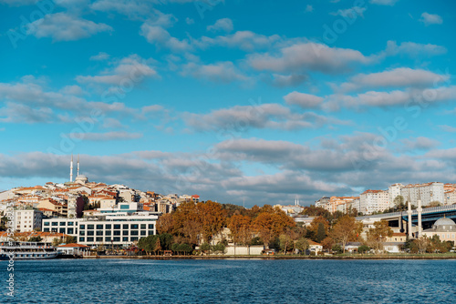 Golden Horn bay city view in Istabul, Turkey photo