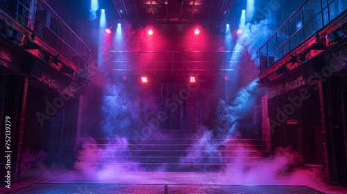 Stage lights with smoke and illumination © Vladislav