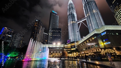 View of the city Kuala-Lumpur Petronas building photo