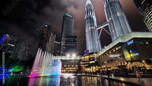 Photography View of the city Kuala-Lumpur Petronas building