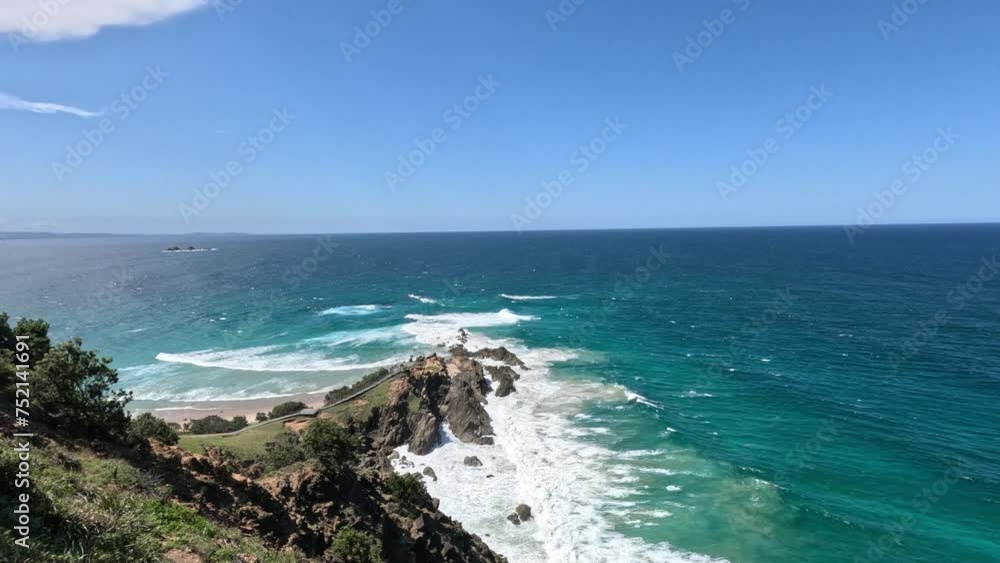 Coastal Vista: Waves Crashing on Rocks Coastal Vista: Waves Crashing on Rocks