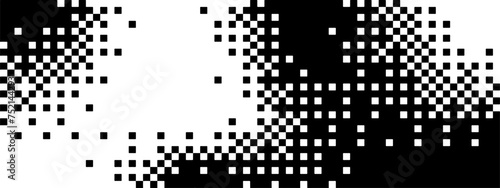 Pixel bitmap texture pattern. Geometric pixel pattern. Abstract bitmap retro design. Vector illustration