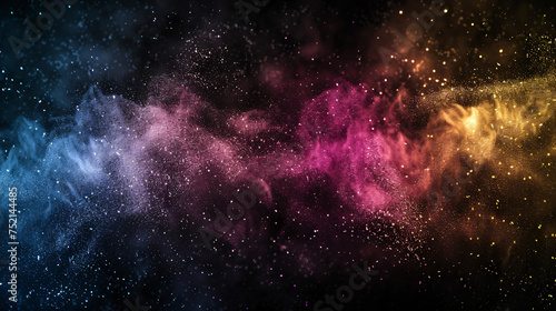 Abstract powder splatted backgroundFreeze motion of