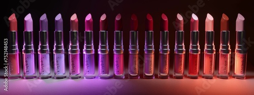 Row of Lipsticks on Table