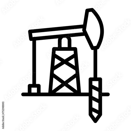 Drill Vector Line Icon