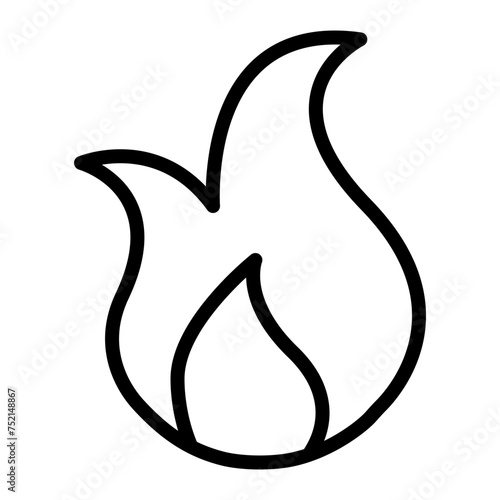 Fire Vector Line Icon