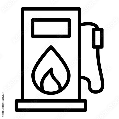 Gas Pump Vector Line Icon