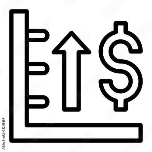 Increase Vector Line Icon