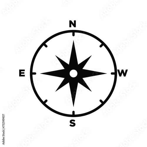 compass icon vector design template simple and clean