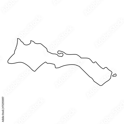 Mayaguana map, administrative division of Bahamas. Vector illustration.