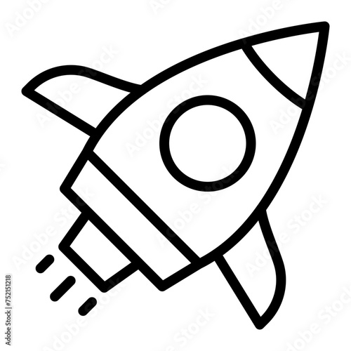Launch Vector Line Icon