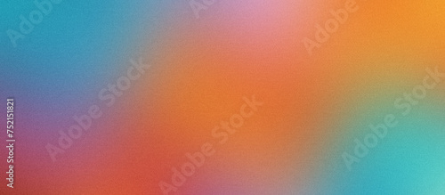 Teal  purple and orange grainy gradient background  blurred color noise texture  banner design