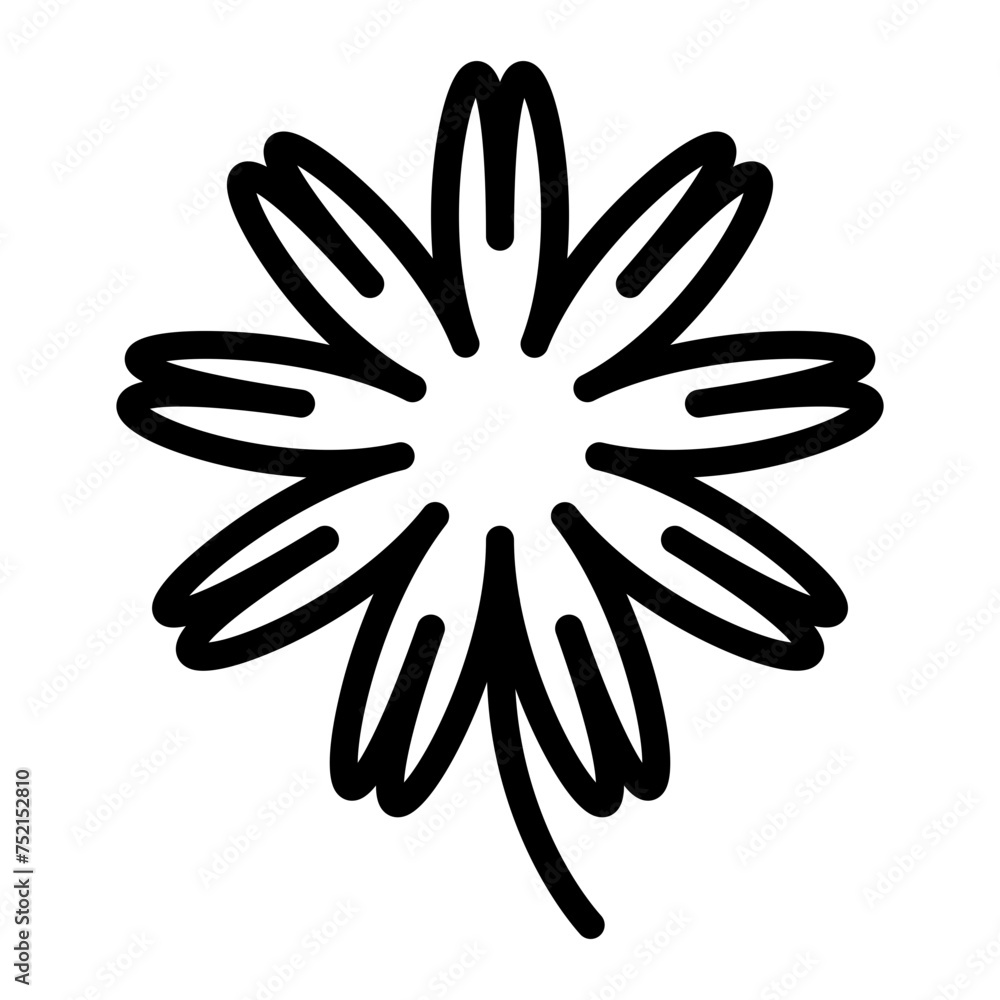 Flower Vector Line Icon Flower Vector Line Icon