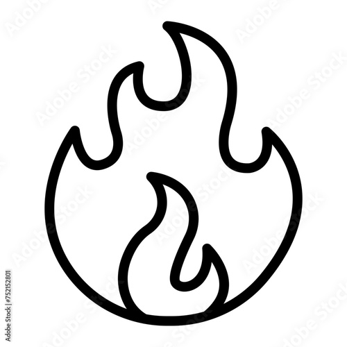 Fire Vector Line Icon