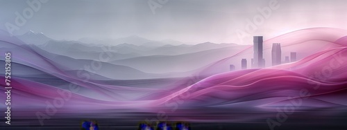 Cityscape With Distant Mountains