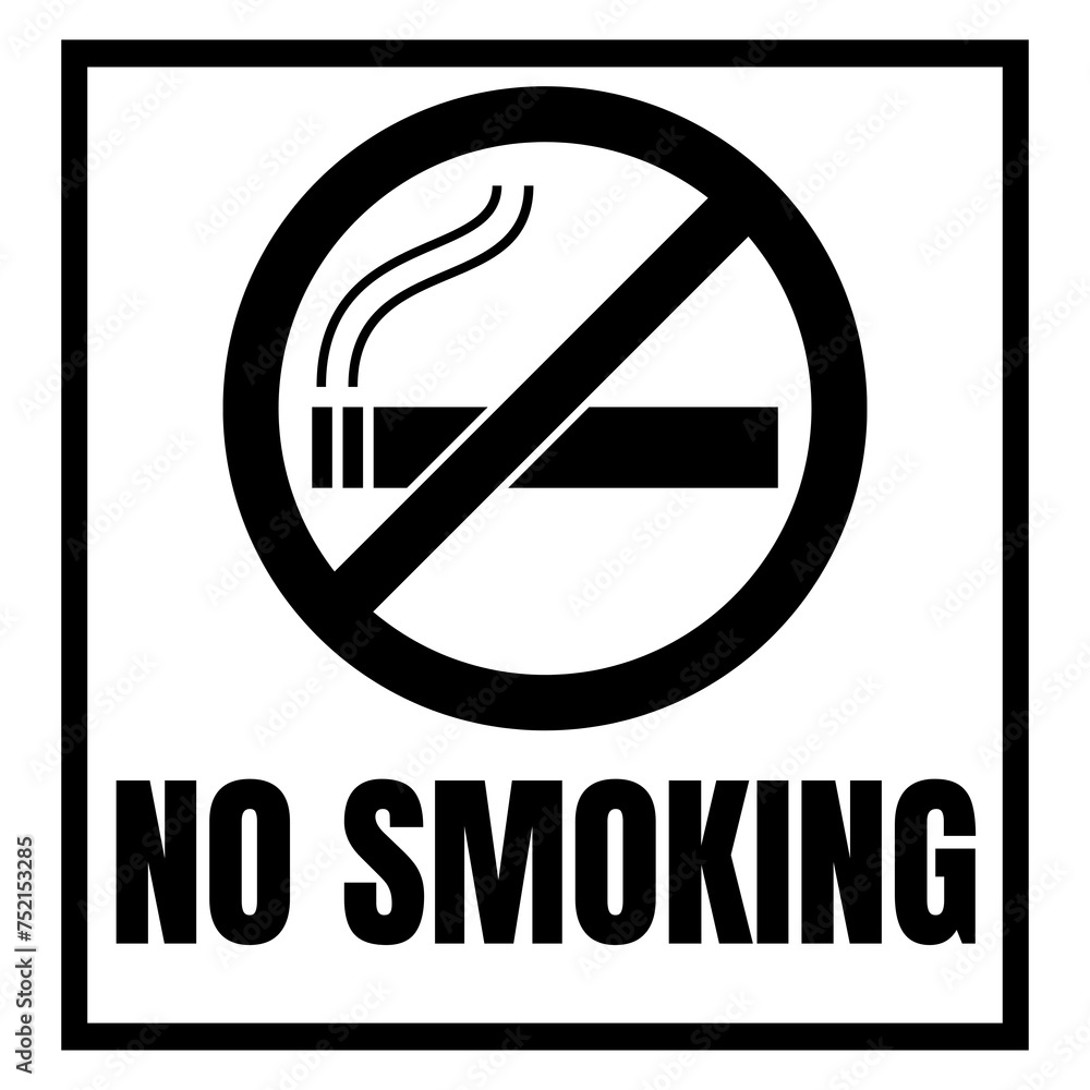 No smoking warning sign No smoking warning sign