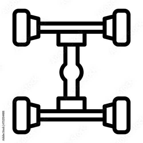 Chassis Vector Line Icon