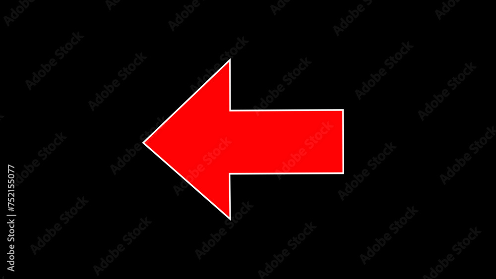 Left side red arrow directional highlight Left side red arrow directional highlight