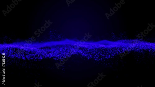 4k Abstract Wave Lines Infinite Soft Background (Loop) Blue