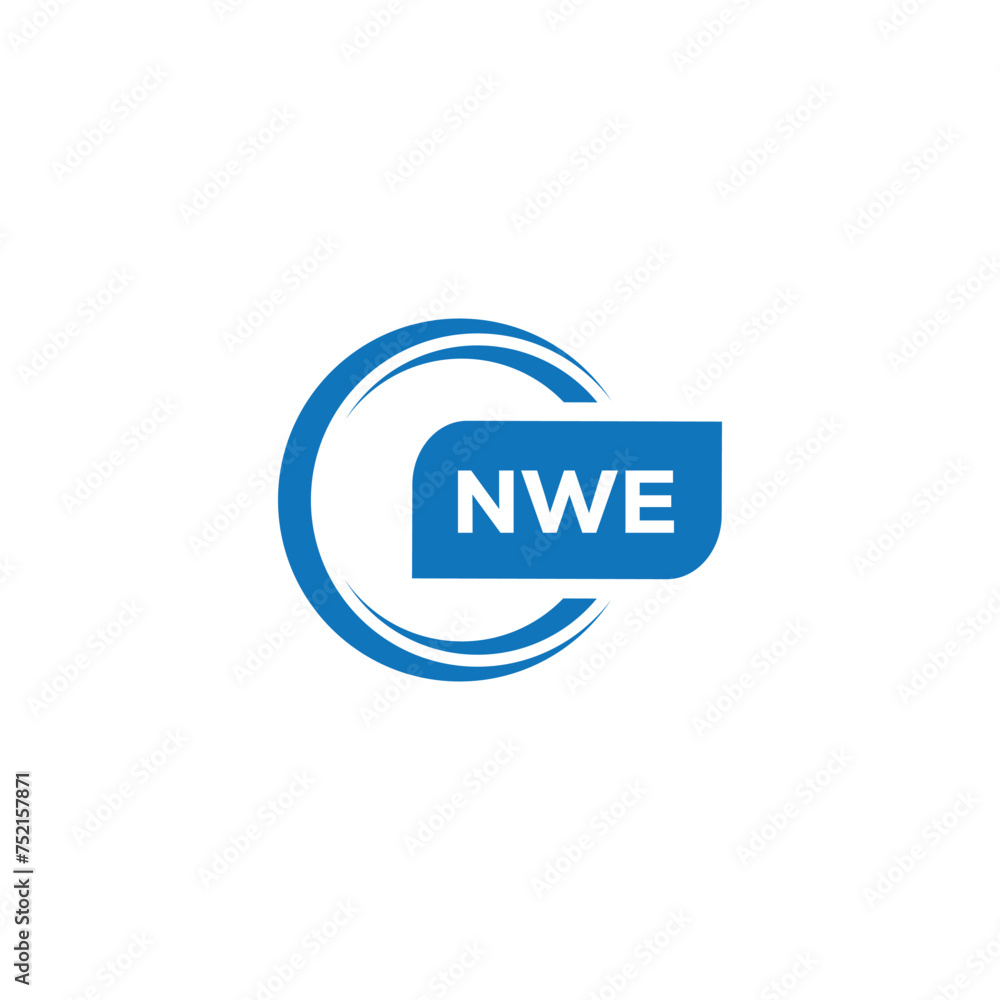 modern minimalist NWE  monogram initial letters logo design
