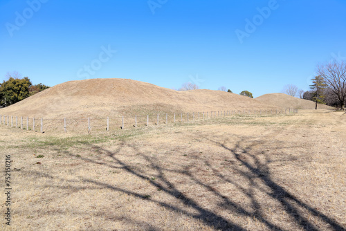 3月の埼玉県行田市埼玉古墳群