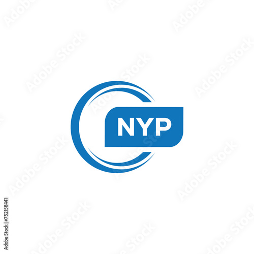 modern minimalist NYP monogram initial letters logo design photo