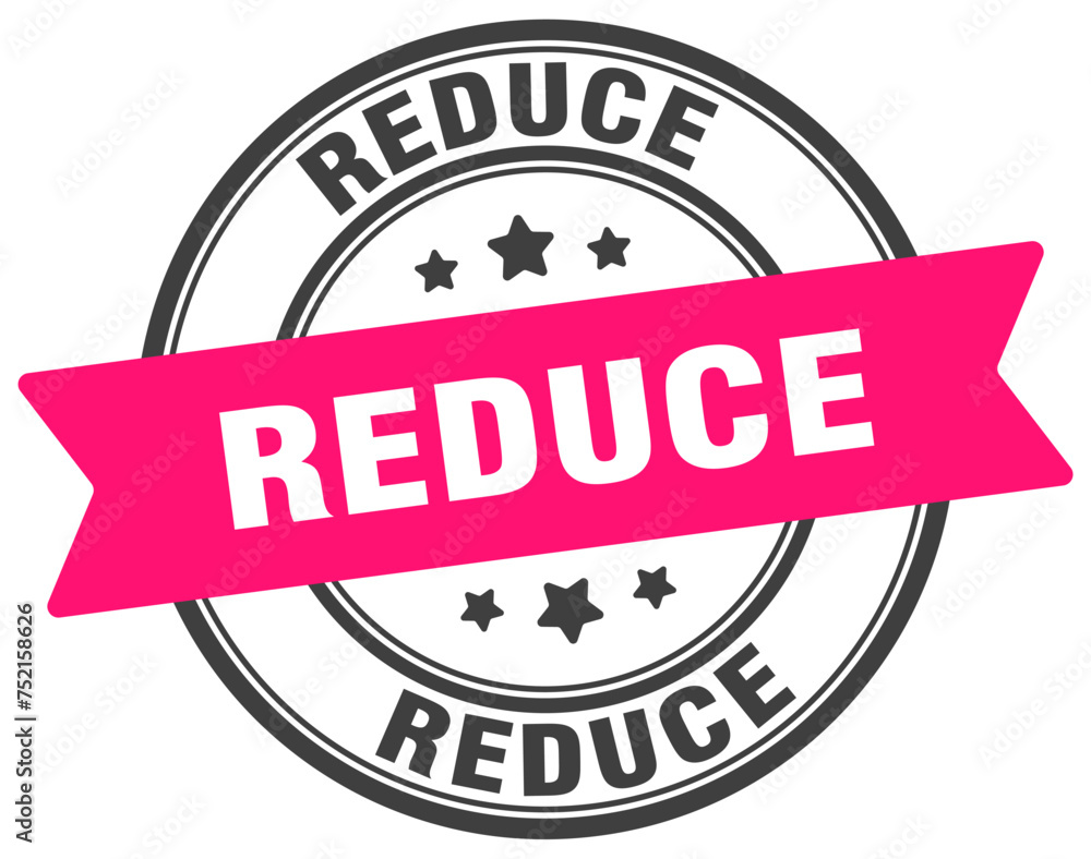 Fototapeta premium reduce stamp. reduce label on transparent background. round sign