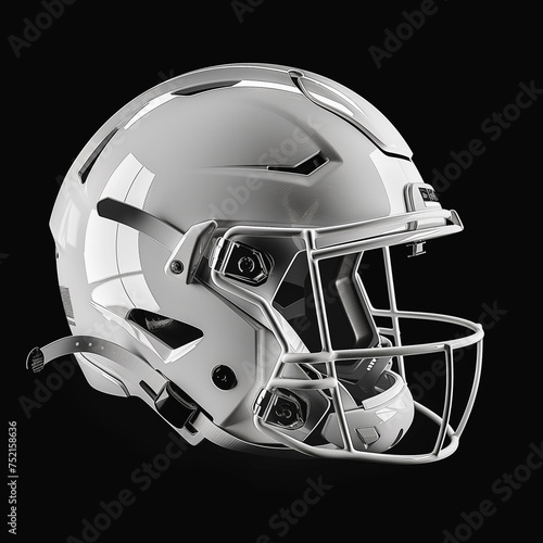 Futuristic White Sports Helmet with Integrated Cameras © alex