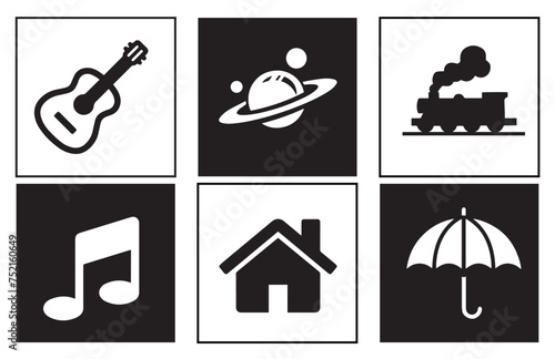 Infant Visual Stimulation Patterns, Black and white flash card with high contrast for baby vector