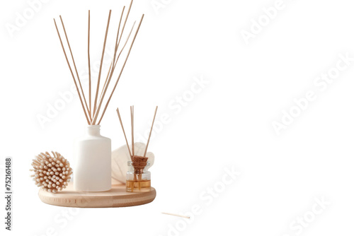 Spa Composition with Reed Diffuser Isolated On Transparent Background