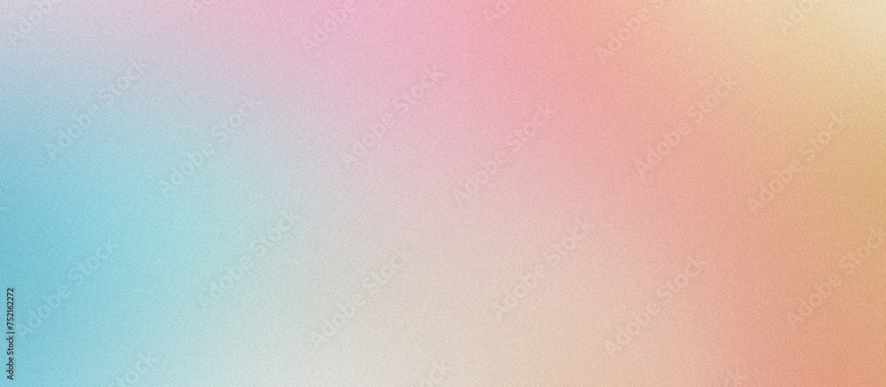 Teal, pink and yellow grainy gradient background, blurred color noise texture, banner design