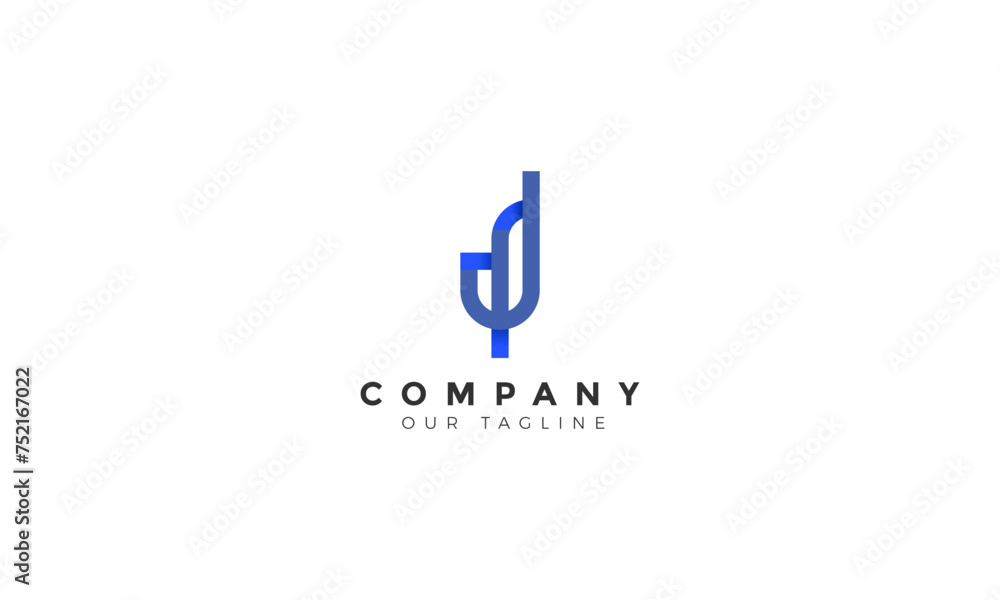 Abstract/elegant/geomatric logo design letter J with bird monogram for company