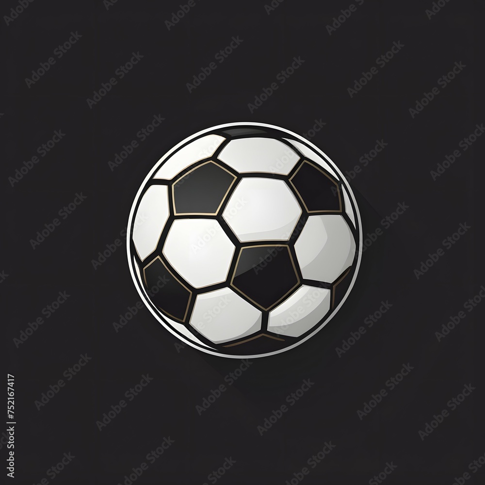 Classic soccer ball on a black background