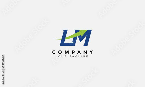 Abstract/elegant/geomatric logo design letter L with letter M with row monogram for company