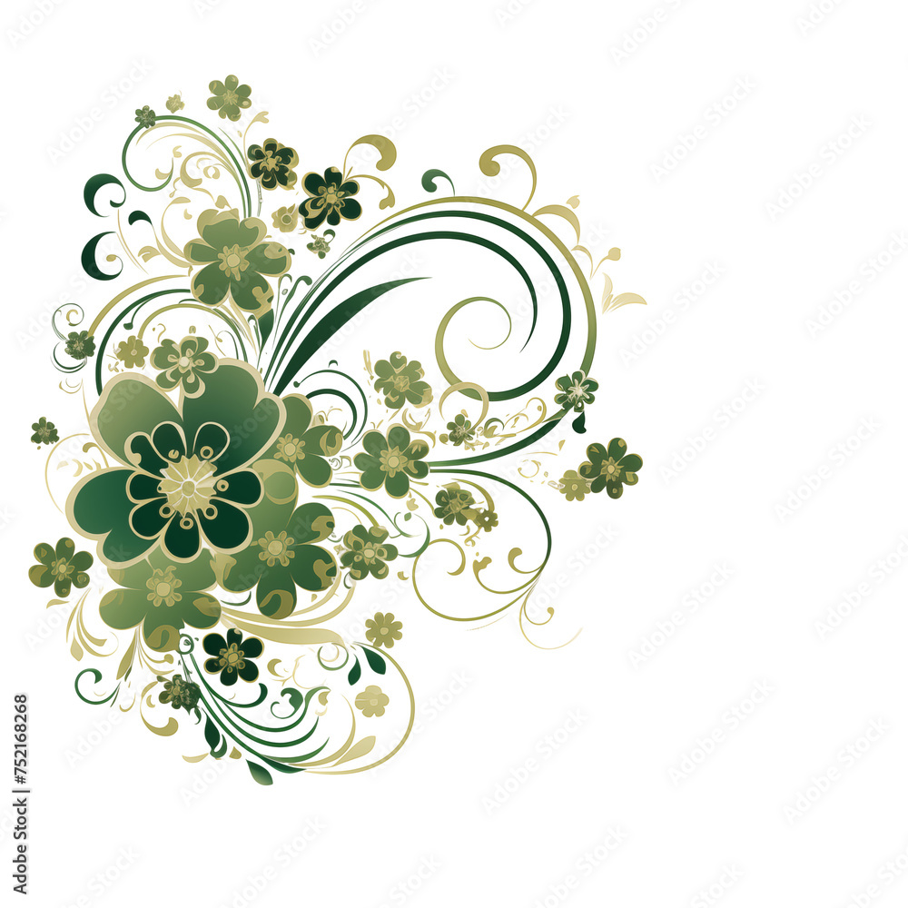 St. Patrick’s Day flower illustration design St. Patrick’s Day flower illustration design