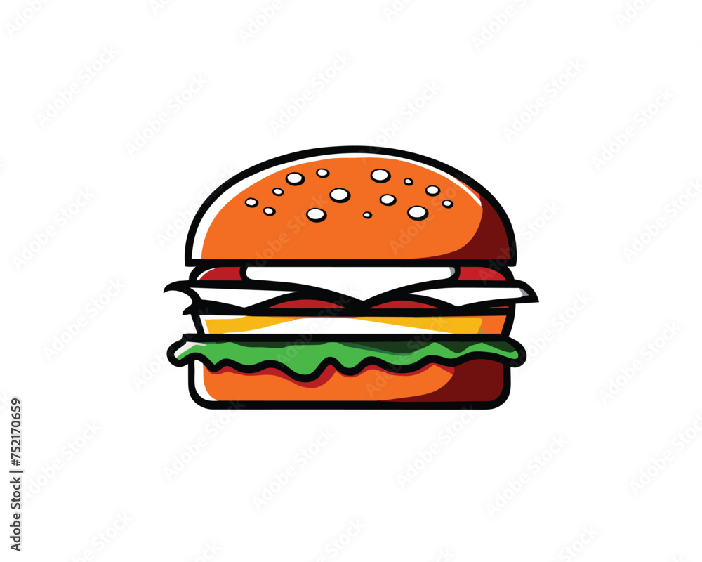 hamburger on white background hamburger on white background