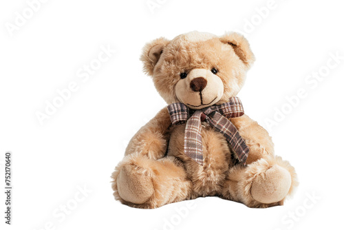 Soft Cute Teddy Bear Isolated On Transparent Background
