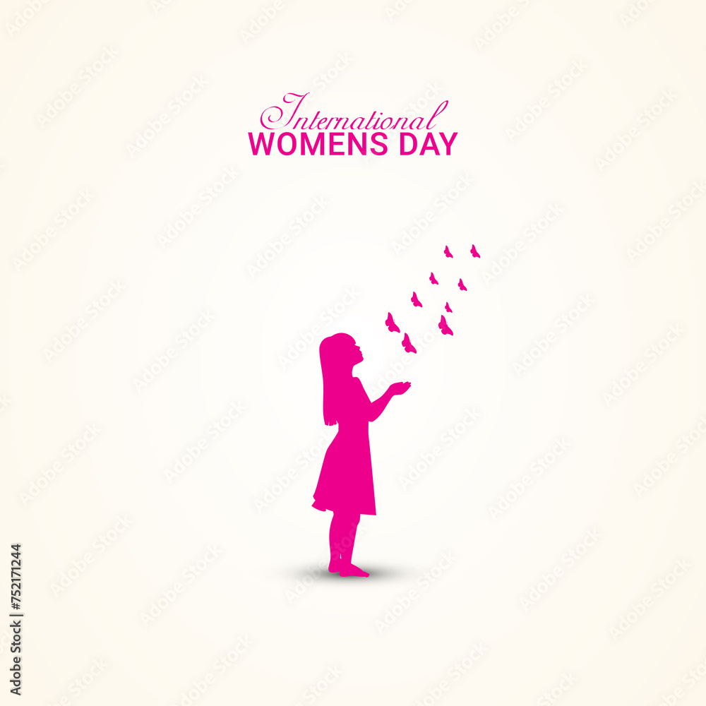 8 march, Happy women's Day, Women's freedom, women's creative design for social media banner, poster. 8 march, Happy women's Day, Women's freedom, women's creative design for social media banner, poster.