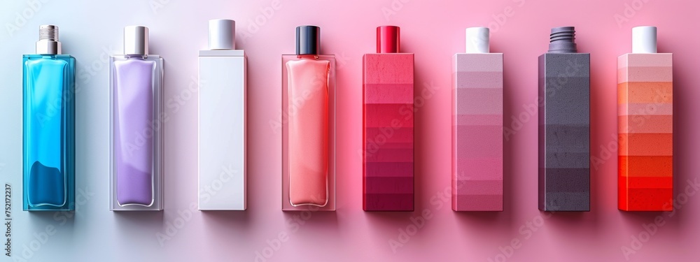 Fototapeta premium Vibrant Spectrum Exploring Cosmetic Hues and Tones..