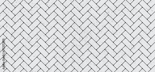 Cartoon paving stones pattern. sidewalk tiles. Zig zag paving blocks. Pavement stones. Street cobblestone, tile path, sidewalk park, road or garden patio sign,  Vector bricked, pebbled surface, ground