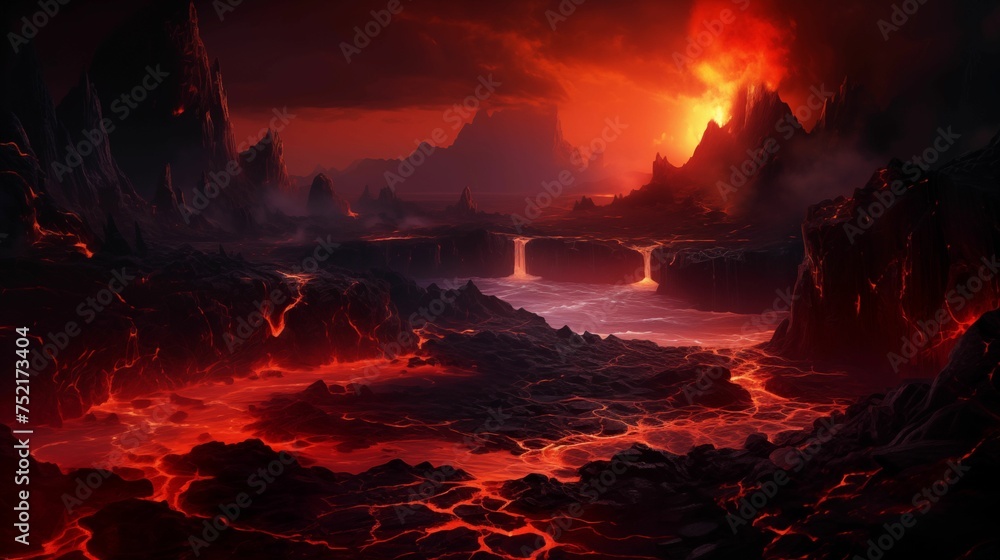Image of molten lava landscape.