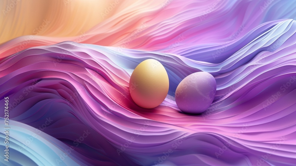 A group of vibrant and colorful eggs are arranged neatly on top of a table. Each egg is uniquely decorated, creating a festive and cheerful display. Generative AI A group of vibrant and colorful eggs are arranged neatly on top of a table. Each egg is uniquely decorated, creating a festive and cheerful display. Generative AI