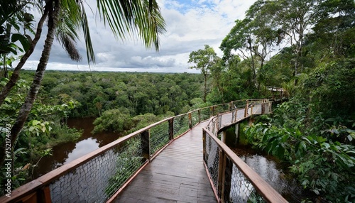 wooden bridge in the jungle