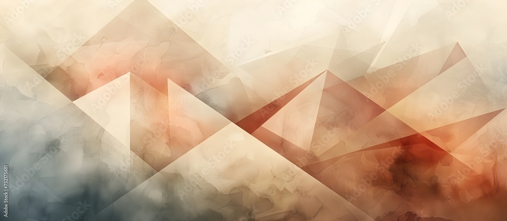Abstract Watercolor Triangle Pattern, To provide a unique, modern and expressive design element for graphic design, marketing, branding, and - obrazy, fototapety, plakaty 