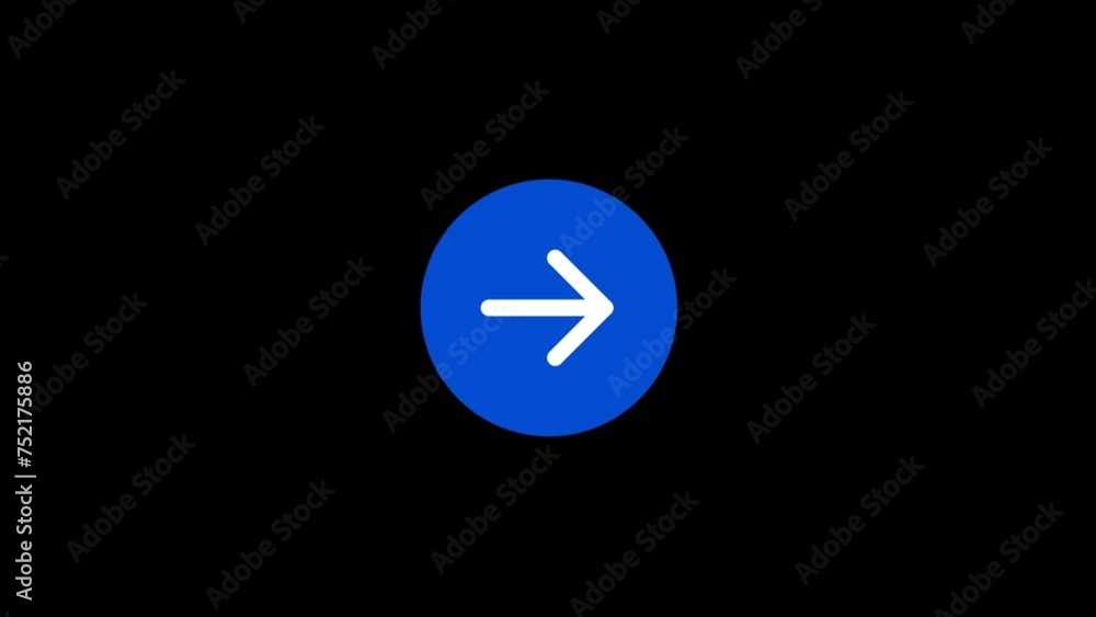Next right arrow pointing circle fade Animation with transparent background Next right arrow pointing circle fade Animation with transparent background